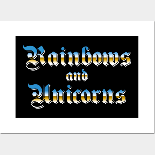 Rainbows and Unicorns Posters and Art